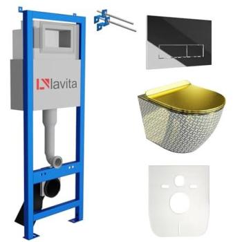 Lavita LAV101 Bâti-support + WC Sofi Slim Golden sans rebord