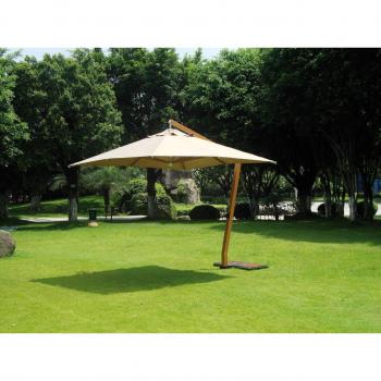 Moia Spa – Ombrellone P.Lat. 3,5X3,5 Alu.Eff.Legno Sabbia Moia