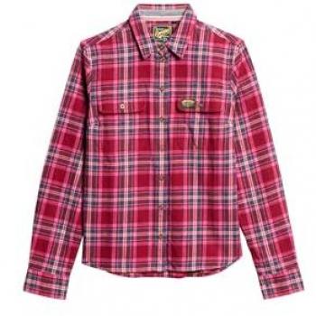 Superdry Flanella Lumberjack Check Rosso 2XS