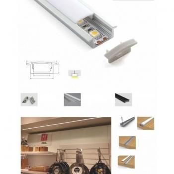 Profilo 23x8 per Strisce Led Inox