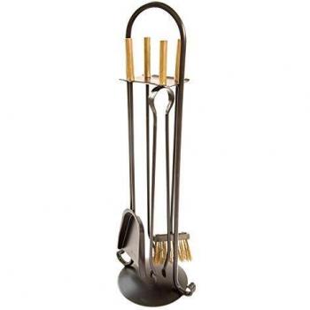 LINEA MODA' CRUCCOLINI SET CAMINO IN FERRO BATTUTO CON TRESPOLO