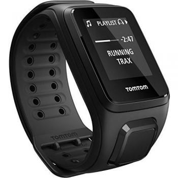 TomTom Spark GPS Wearable – Multi‑Sport, Music, Heartbeat, Large Black Strap