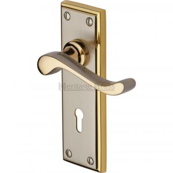 Edwardian Door Handles (2 Pcs), Jupiter Finish with Split Design