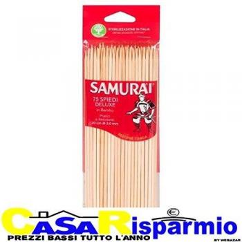 Spiedini Deluxe Samurai in Bambù, 20 cm, Confezione da 75 Pezzi
