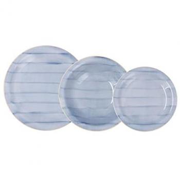 Vajilla Azul Brillo Brisa Cielo 18 Piezas