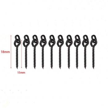 Karpervissen Boilie Schroef Peg met Ring Swivel