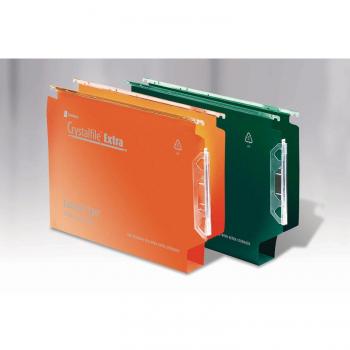 Rexel Crystalfile Extra Lateral File 30mm Green Pack of 25