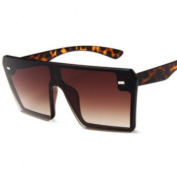 Fashionable One Piece Colorful Flat Top Sunglasses