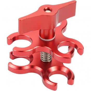 Triple Butterfly Clip Aluminum Upgrade Clamp for Diving Light