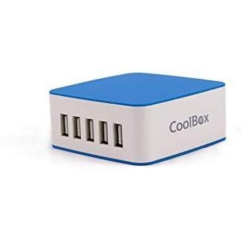 CoolBox-Cargador de Pared CoolBox COO-RT5U-BW Azul / Blanco