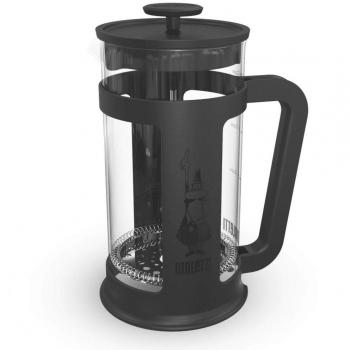 Black French Press by Bialetti, smart and stylish, with 1-liter capacity