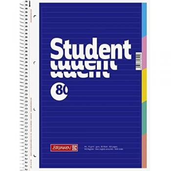 Studenten Collegeblock A4 mit 70 g/m² und Register