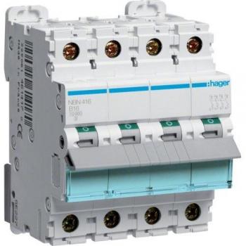 Hager NBN416 Leitungsschutzschalter 4‑Polig 10 kA – B‑1 6 A, 4‑M