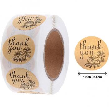 Kraft Thank You Stickers