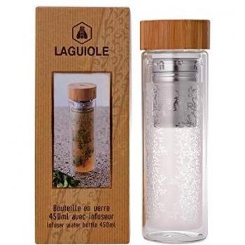 Bouteille détox Laguiole 450 ml en verre avec infuseur