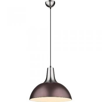 Lampada a sospensione in metallo nickel opaco 38x120 cm