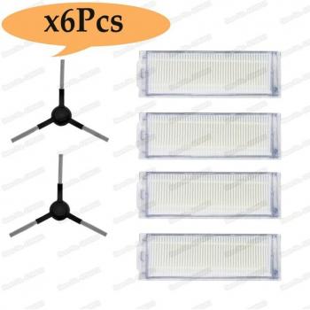 HEPA Filter and Brush Set for Xiaomi STYJ02YM, Conga 3490, Viomi V2 PRO