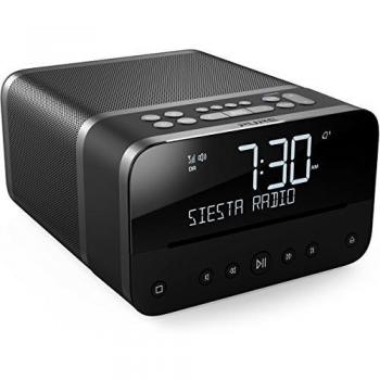 Pure Siesta Home Radiowecker Komplettsystem, USB, CD, AUX, Graphit