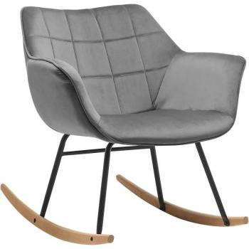 Sedia Lounge Metal Grigio Velluto con Stile