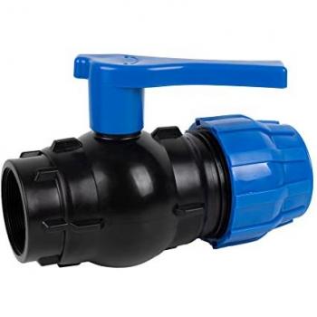 Válvula de Bola Rosca Hembra PP PN16 40x1 ¼ – Enlace con Filtro de Grifo