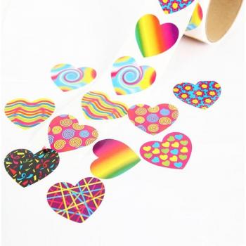 Happy Heart Adhesive Sheet – 100 Fun Sticker Pieces
