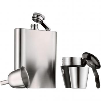 Colección Manhattan WMF – Estuche de Cuero y Vaso de Acero Inoxidable