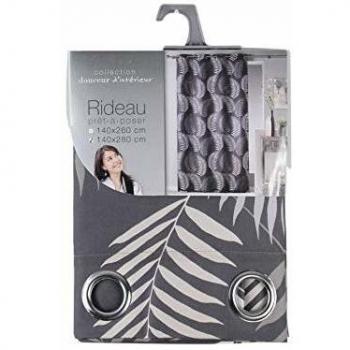 Rideau Polyester Goyave Chocolat 140 x 280 cm