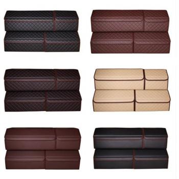 Waterproof Collapsible Car Storage Box in PU Leather