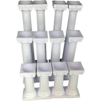 4-Piece Decorative Cake Stand with Roman Pillars (7.5cm/12.5cm/17cm)