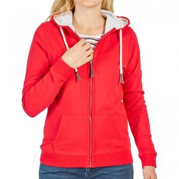 Basefield 229005590 Damen-Kapuzensweat XL Rot – Kordelzug & Eingrifftaschen