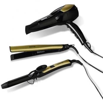 Geepas 3-in-1 Hair Dryer, Curler & Straightener Combo Set