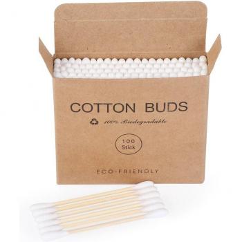 Coton-tige double bout, bambou recyclable – Pack de 100