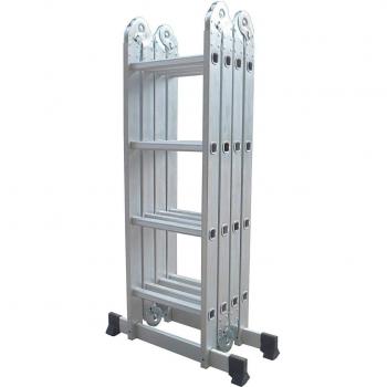 Scala Versatile Alluminio 6‑in‑1 con Piattaforma, Vassoio e Ponteggio – Varan Motors