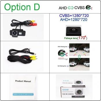 180 Degree 1920x1080P HD AHD Rear View Camera for Ford Fiesta