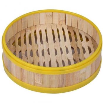 Bamboo Steamer for Rice and Snacks 13-30cm with Cage