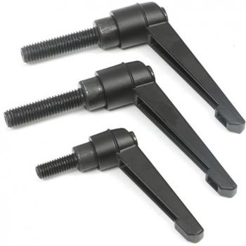 M8 Adjustable Clamp Lever Featuring Locking External Male Thread