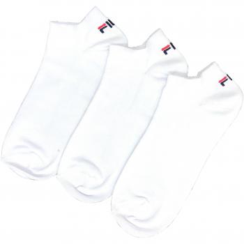 Fila 3 Paar Knöchelsocken für Herren und Damen Weiß EU 43-45
