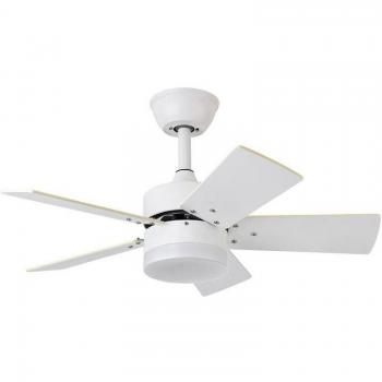 Ventilatore bianco modello MARTA DC con LED 36W FABRILAMP