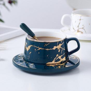 Elegante Marmor Keramik Tasse für Büro