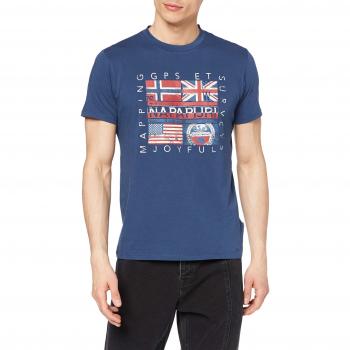 Napapijri T-Shirt SACHU für Herren, Large, Dark Denim