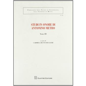 Studi in onore di Antonino Metro