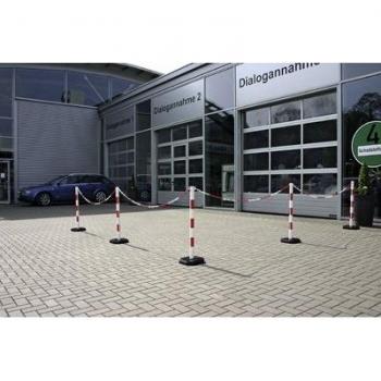 Sperrpfosten rot/weiß aus Kunststoff Ø 48 mm ohne Fußplatte