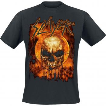 Camiseta Negra Slayer Moonskull Halloween para Hombre S-4XL