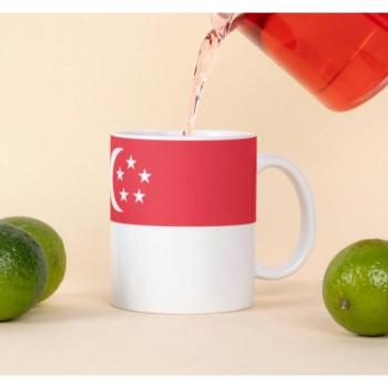 Büro‑Becher „Tinisu Flagge“ – Singapurs Kaffeetasse