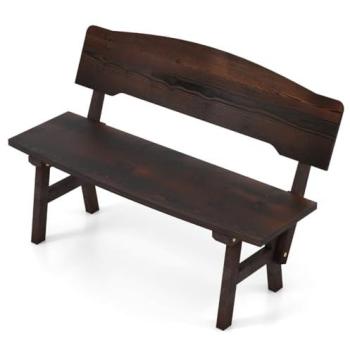 Banc de jardin carbonisé 2 places