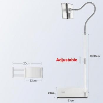 Support de tablette de plancher pour iPad et smartphones, bras long