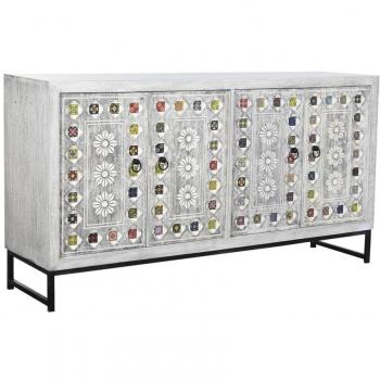 Buffet Design Céramique et Manguier 150x38x80 cm