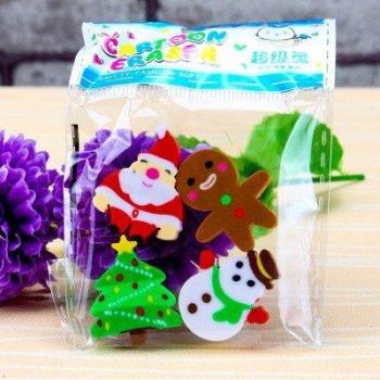 Festive Santa Mini Erasers