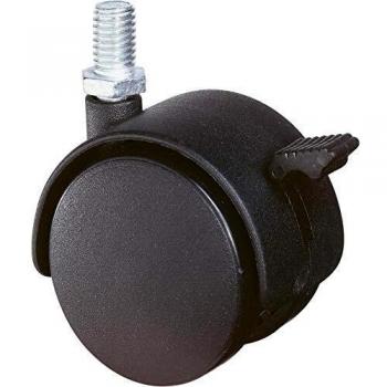 Kst.-Doppelrolle 40mm M8 x15, Gewindestift m.Festst F85.040.G08
