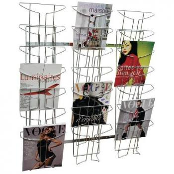 Alba 21-Pocket Wall Mounted Literature Holder A4
